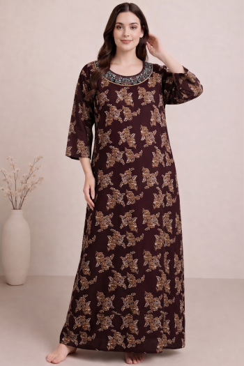 Women's 100% Cotton Floral Printed Maxi